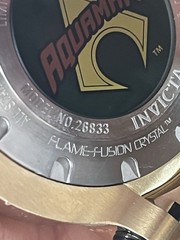 Invicta DC Comics Aquaman Automatic Watch Limited Edition Gold Clr NEEDS BATTERY