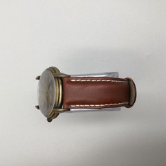 Relic Unisex Watch 34mm Bronze Dial Brown Leather Roman Numeral New Battery