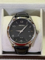 Seiko Men Watch Solar Quartz Dress Watch SNE495