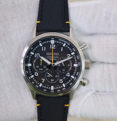 Seiko Quartz SSB449P1 Chronograph Black Dial 43 mm New Full Set Men’s Watch