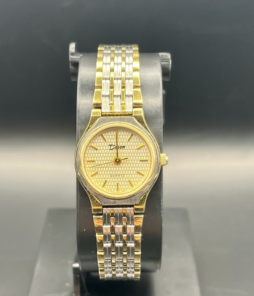 Vintage Devon Ladies Two-tone Quartz Watch Non Working
