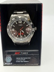 Timex UFC Indiglo Men’s Watch Date WR50M Black Dial Stainless Steel w/ Box