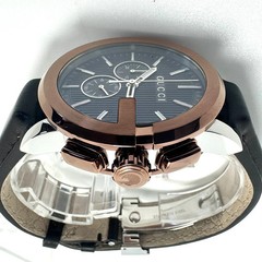 Men s Watch Gucci GUCCI G Chrono YA101202 101.2 Quartz Black Chronograph Leather