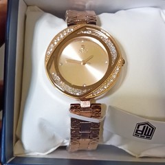 Montres Prestige Women’s Rose Gold Tone Analog Quartz Dress Watch 30m w/ Box