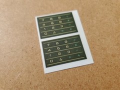 2x Matt DECALs for CASIO CFS-80-Slim horiz lines self-adh polyester laminated 