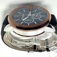 Men s Watch Gucci GUCCI G Chrono YA101202 101.2 Quartz Black Chronograph Leather