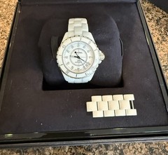 Chanel J12 H1629 White Ceramic Factory Diamond Dial 38mm Automatic Ladies Watch