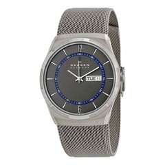 Skagen Melbye Grey Dial Stainless Steel Mesh Men’s Watch SKW6078