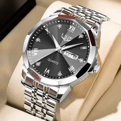 LIGE Men Watch Quartz Stainless Steel Luminous Date Waterproof Ladies Wristwatch