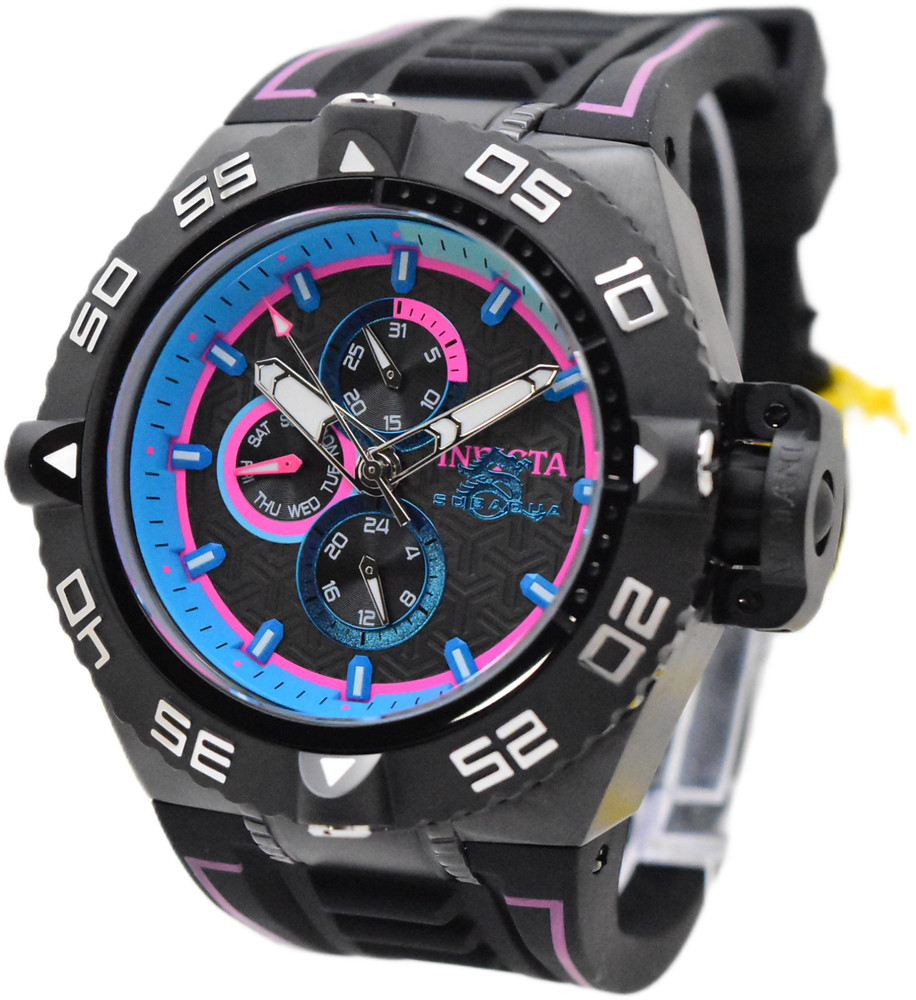 Invicta Subaqua Noma IV Men’s 50mm Midnight Neon Day Date Quartz Watch 49878