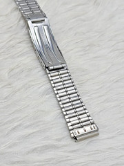 Premium Stainless Steel Jubilee Watch Bracelet Silver Fold Over Clasp Adjustable