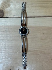 Movado Amorosa Women’s Swiss Quartz Two-Tone Bracelet Watch Black Museum Dial