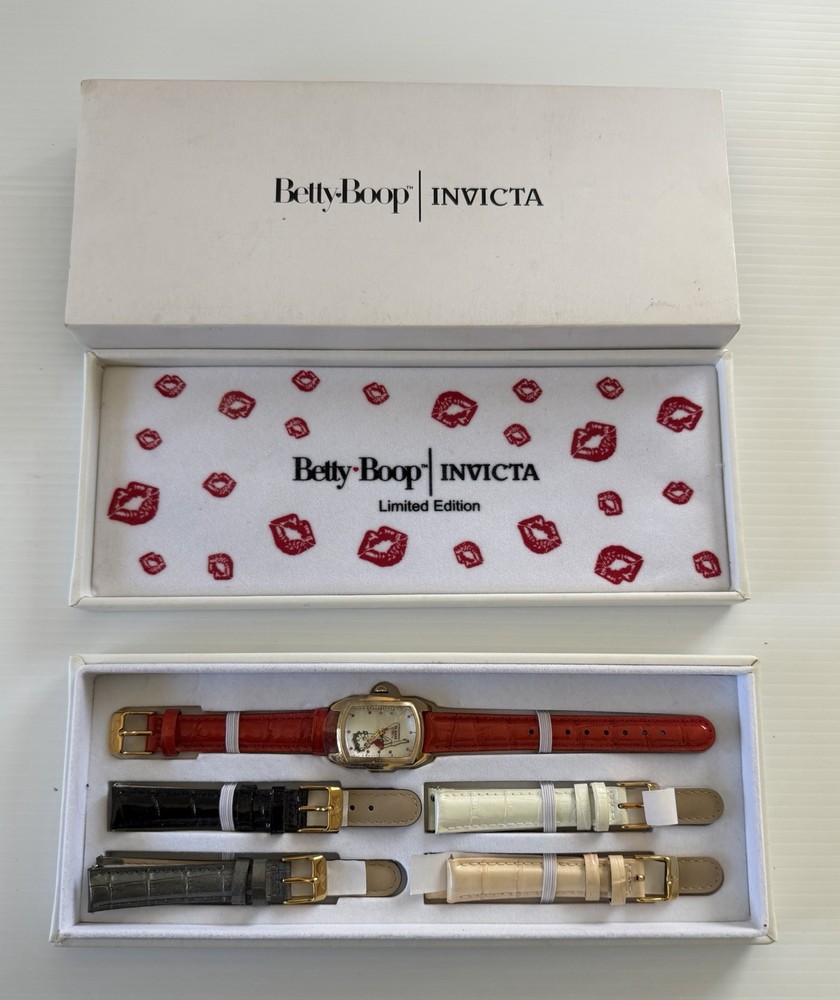 Betty Boop Invicta Limited Edition Women’s Watch Set w/ 4 Interchangeable Bands