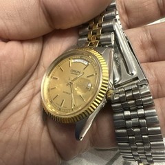 Vintage Orion Swiss Calendar Day/Date 35mm Two Tone Men’s Watch – Untested