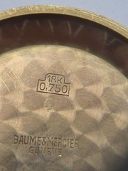 Baume & Mercier 3921 18K Gold 1950s Chronograph Landeron 148 36mm