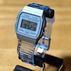 New No Box Casio CASIO Wristwatch Men s Women s F 91WS 2 Quartz Blue