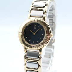 Yves Saint Laurent YSL 2200-229789Y Quartz Watch Two Tone Auth w-3030