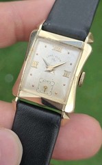 Vintage 1951 Lord Elgin Hourglass Roman Dial USA 626 21 Jewel Men’s 14kGF Watch