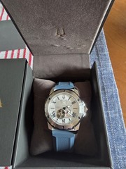 Bulova Marine Star Automatic 200m 44mm Silver Dial Blue/Red Rubber Box
