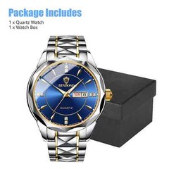 Share Waterproof Men Watch Stainless Steel Quartz Luminous Classic Business Wris