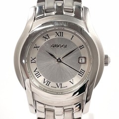 GUCCI GUCCI Watch 5500L Stainless Steel Silver Quartz Silver Dial Ladies Round