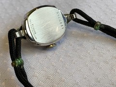 Vtg Bulova Wristwatch Swiss Made 6″ Band Clear Stones Fold Over Clasp *RUNS*