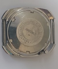 Seiko DX Watch Sunburst Blue Automatic Calendar Model 17 Jewel 6106 – 8439 Runs
