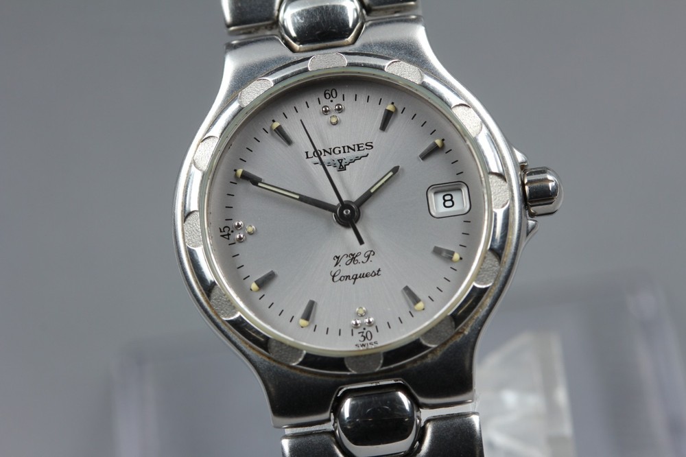 [NEAR MINT] Longines Conquest V.H.P. Silver Dial L1.113.4 Women’s Quartz JAPAN