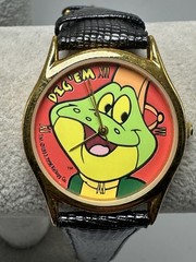 Kellogg’s Watch Dig’em Frog Watch 1996 New Battery 33MM 7.5″ Vintage W14