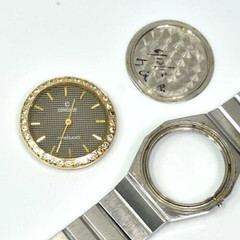 Concord Mariner for Parts Stainless Steel Diamond Bezel is 14k gold