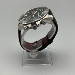 Fossil CH2859 Mens Watch 44mm Black Dial Chronograph Leather Date New Battery