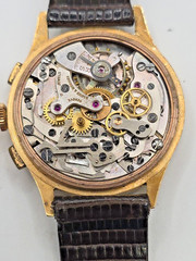 Baume & Mercier 3921 18K Gold 1950s Chronograph Landeron 148 36mm