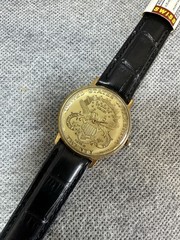 Watch Moonlight Coins Quartz Case:33mm New Battery