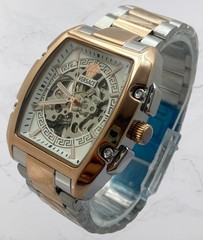 Refurbished Beautiful Versace Dominus Skeleton Automatic Two-Tone Wristwatch