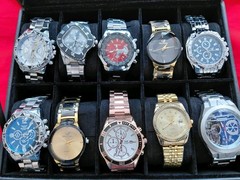 10 NEW Men’s Watches CLOSEOUT OVERSTOCK CLEARANCE DEAL Men Watch Lot USA 250th