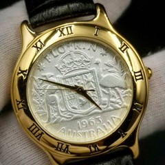 Vintage Australia Florin 1963 Coinwatch Unisex quartz watch.