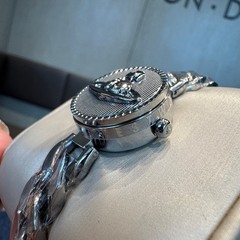 Vivienne Vintage Style Silver Dial Bracelet Flip Women’s Quartz Watch In Box
