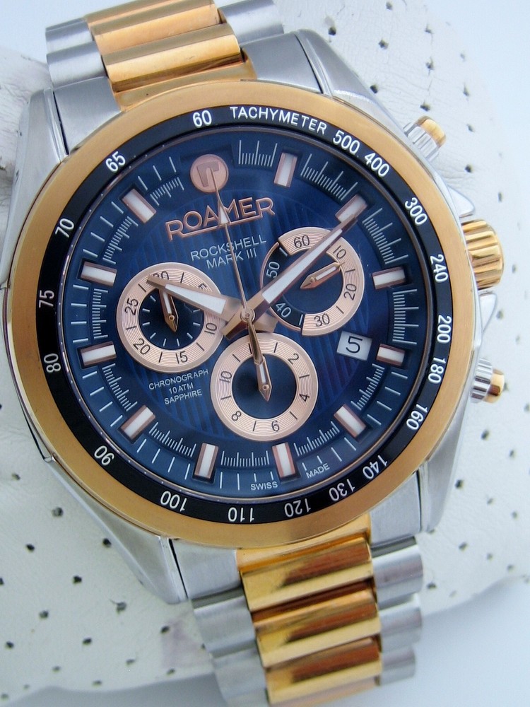 ROAMER WATCH MENS ROCKSHELL MK 111 220837 49 45 20 STAINLESS STEEL SWISS GENUINE