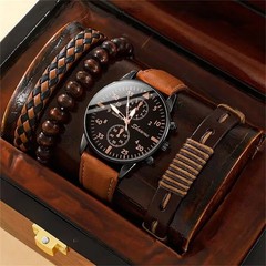 Luxury Men’s Watch & Bracelet Set