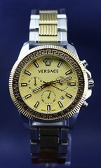 Refurbished Versace Chronograph In Golden Dial With Date Indicator Men’s Watch.