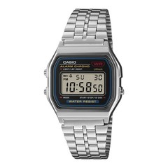 Wristwatch CASIO A159WE-1EF Stainless Steel Black Chrono Alarm VINTAGE