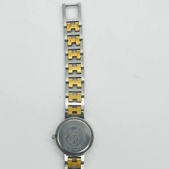 HERMES Clipper 517264 QZ Silver x Gold Ivory Dial Battery