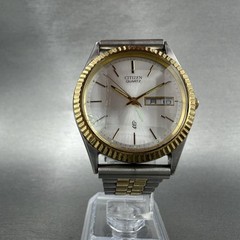 Citizen CQ President Watch Men 36mm Silver Dial Two Tone Daydate Round New Bat V