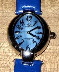 PASTORELLI LADIES QUARTZ WRISTWATCH WITH SKY BLUE DIAL, NEW BATTERY