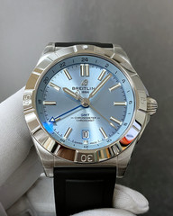New Breitling Chronomat Automatic GMT 40 Rubber Mens Blue Watch P32398101C1S1