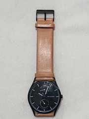 Skagen Holst Watch Men 40mm Black Dial Black Tone Daydate Round SKW6265 NICE