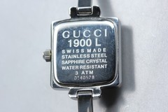 [Near MINT] GUCCI 1900L 20mm Black Dial Bangle Quartz Women’s Watch from JAPAN