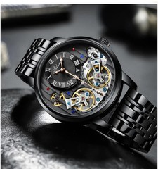 AILANG Men’s Automatic Watch Double Tourbillon Mechanical Luminous Waterproof