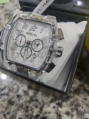 Retail $349.00 Invicta S1 Rally Crystal Chronograph Men’s 47mm Clear Case White