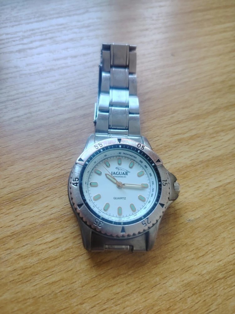 Vintage Jaguar Fragrances Quartz Watch Stainless Steel Diver Style J2901205